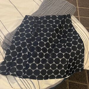 Renee C. Black and White Circle Skater Skirt
